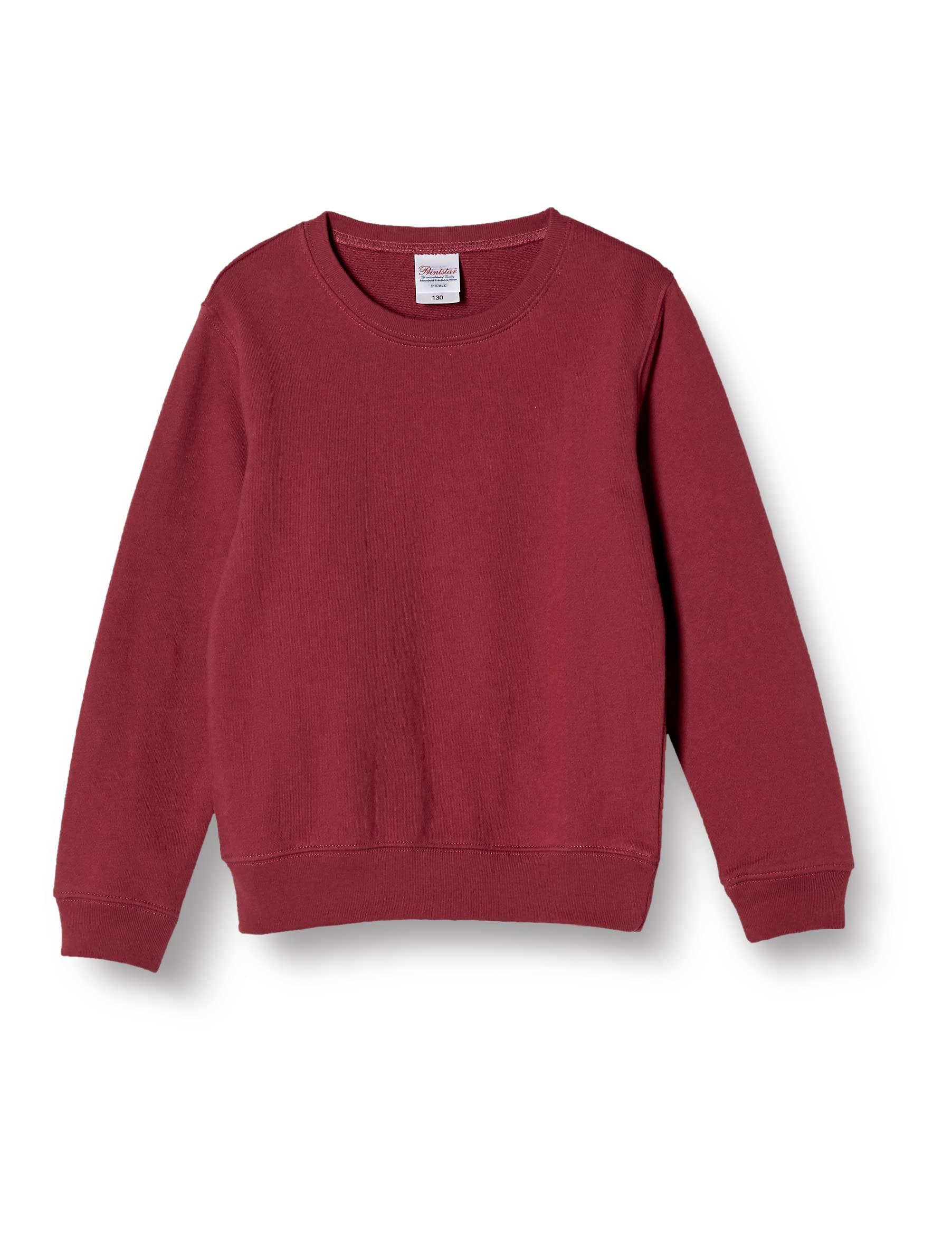 [Printstar] Sweatshirt 8.4 oz Brushed Crewneck Light Trainer 00219-MLC_K Kids Burgundy 140cm (Equivalent to Japanese Size 140)