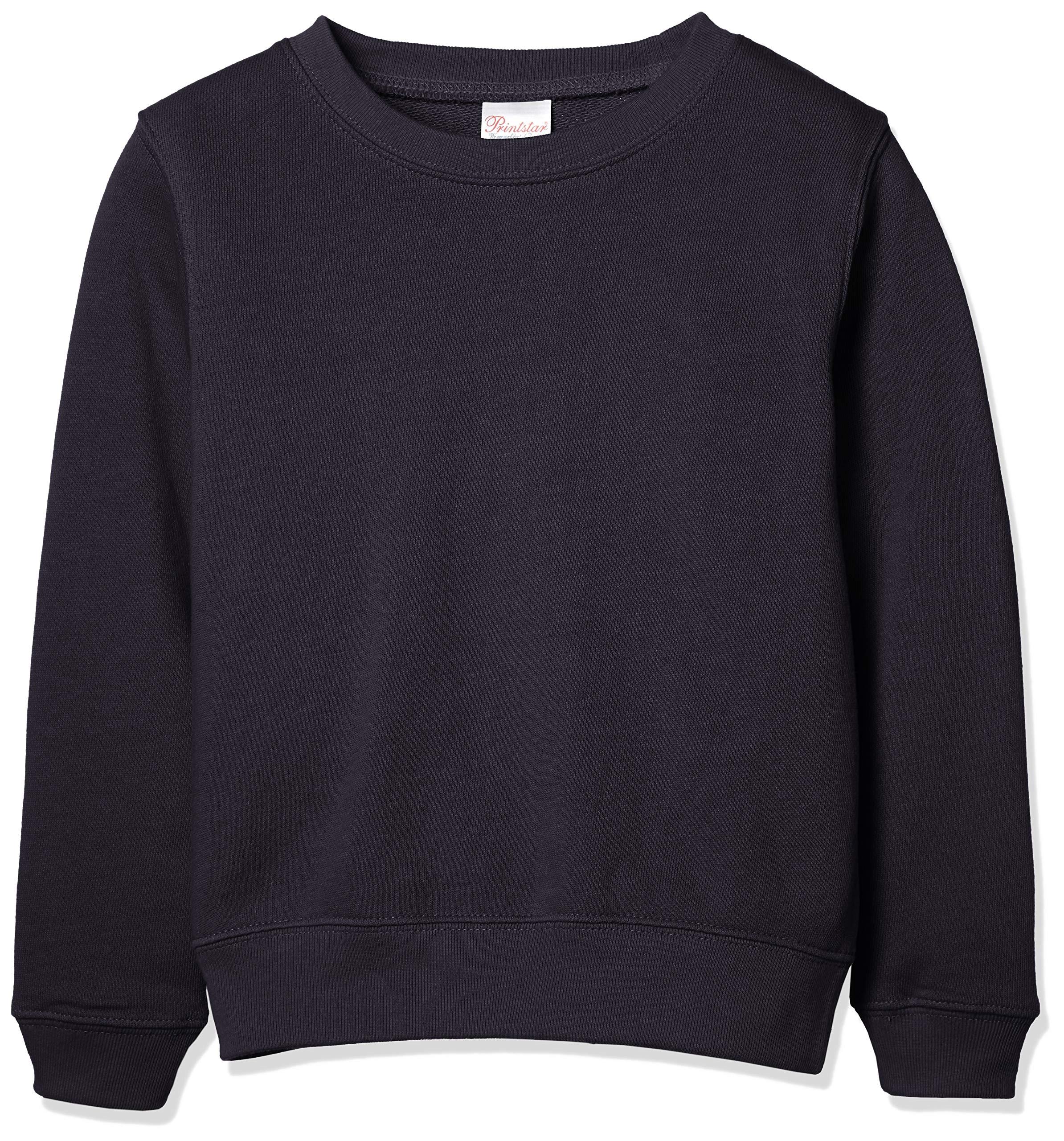 [Printstar] Sweatshirt 8.4 oz Brushed Crewneck Light Trainer 00219-MLC_K Kids Deep Navy 140cm (Equivalent to Japanese Size 140)