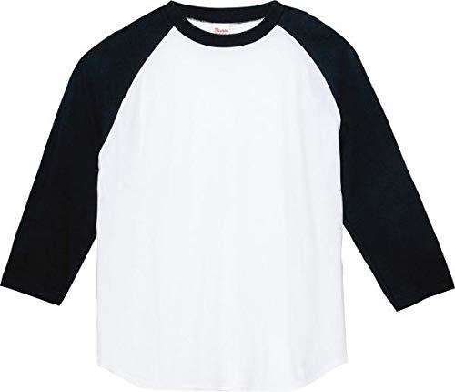 [Printstar] 7/8 Sleeve 5.6 oz CRB Heavyweight Baseball T-Shirt White × Black Japan XS (Equivalent to Japanese Size XS)