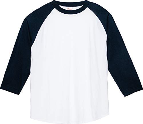 [Printstar] 7/8 Sleeve 5.6 oz CRB Heavyweight Baseball T-Shirt White × Navy Japan M (Equivalent to Japanese Size M)