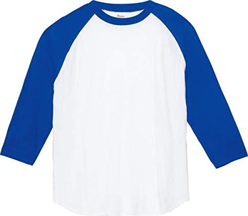 [Printstar] 7/8 Sleeve 5.6 oz CRB Heavyweight Baseball T-Shirt White × Royal Blue Japan M (Equivalent to Japanese Size M)