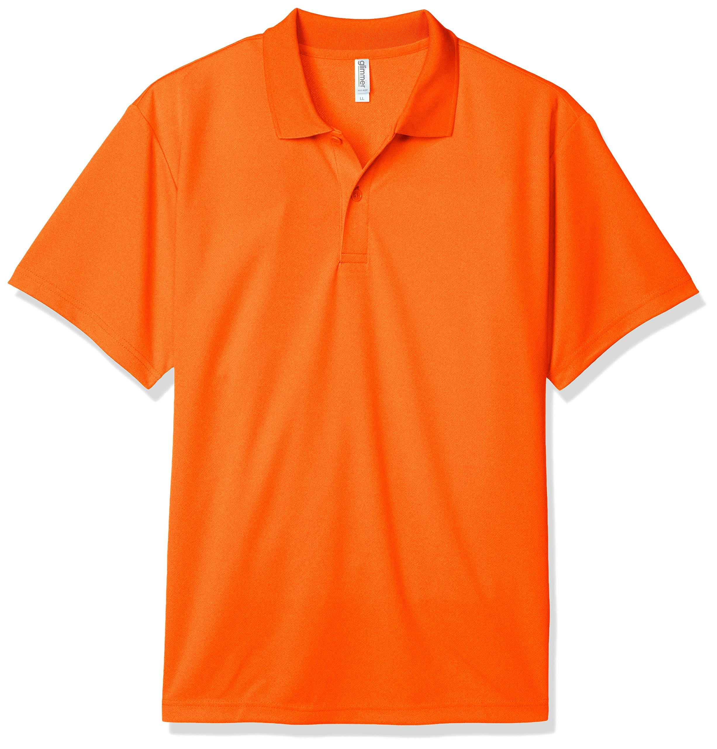 [Glimmer] Short-Sleeve 4.4 oz Dry Polo Shirt [UV Protection] Sunset Orange Japan 5L (-)