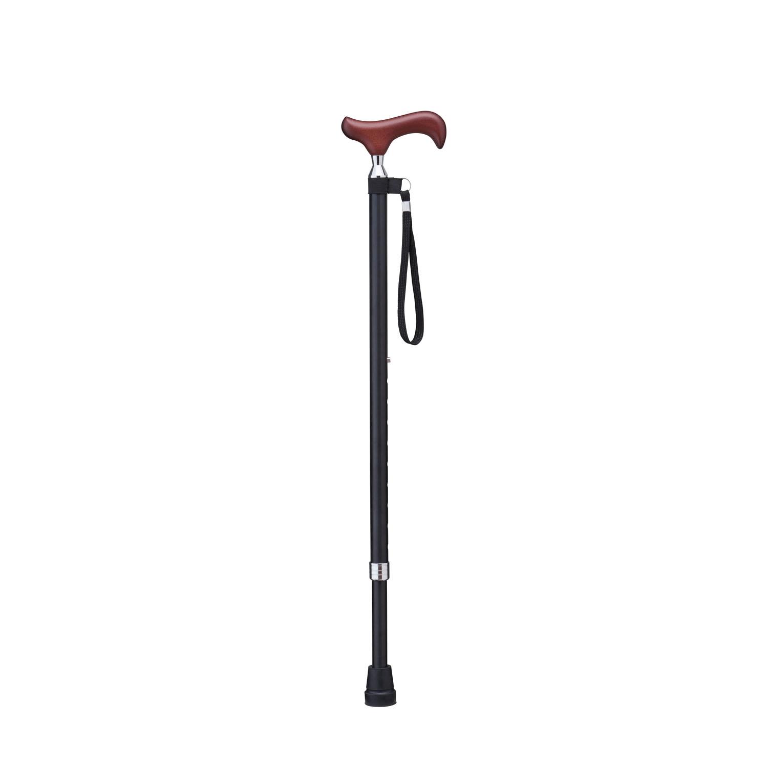Kei Hospia Ai-jo E Series Thick Cane Telescopic Type Black E-301