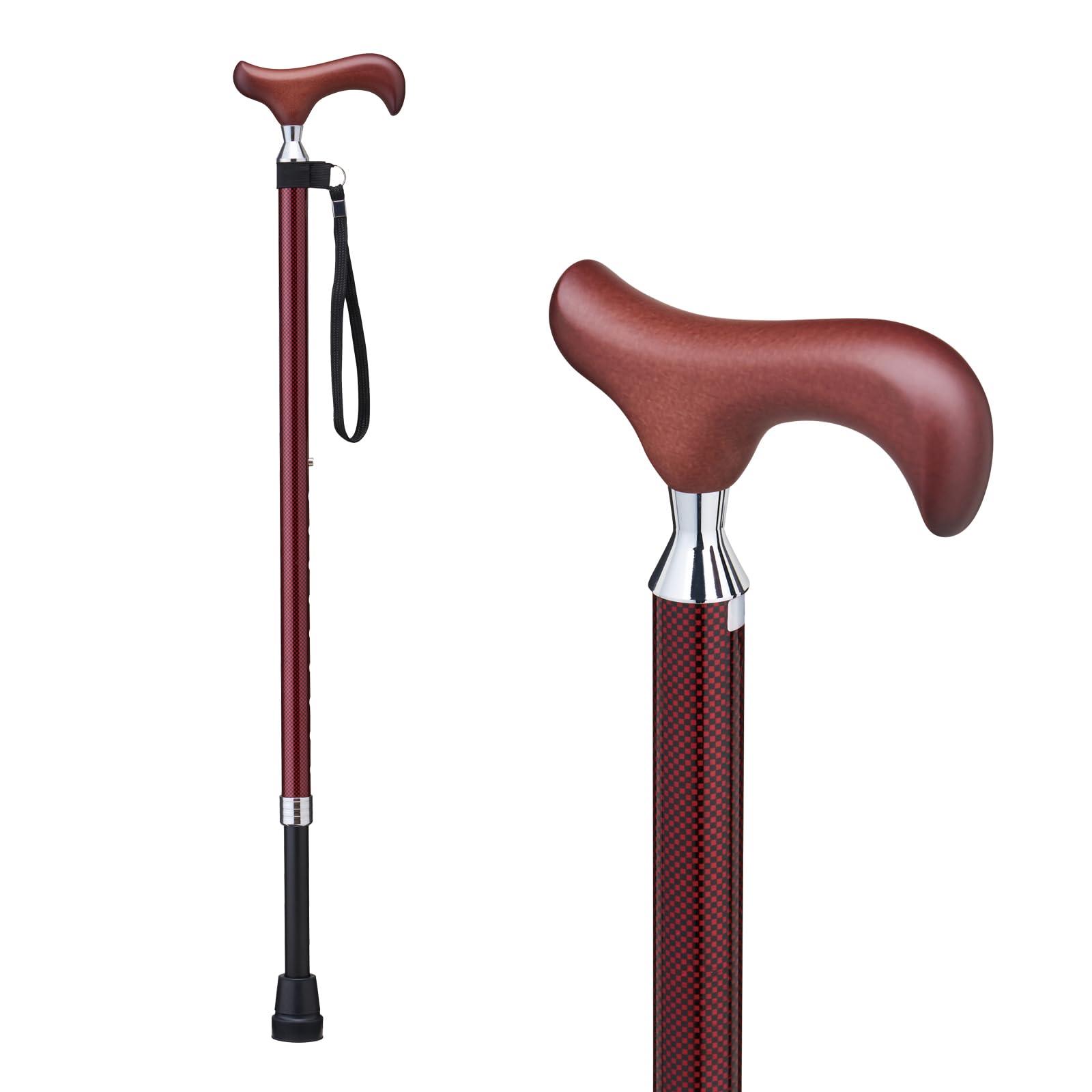 Kei Hospia Love Cane E Series Thick Cane Telescopic Type Red Check E-351