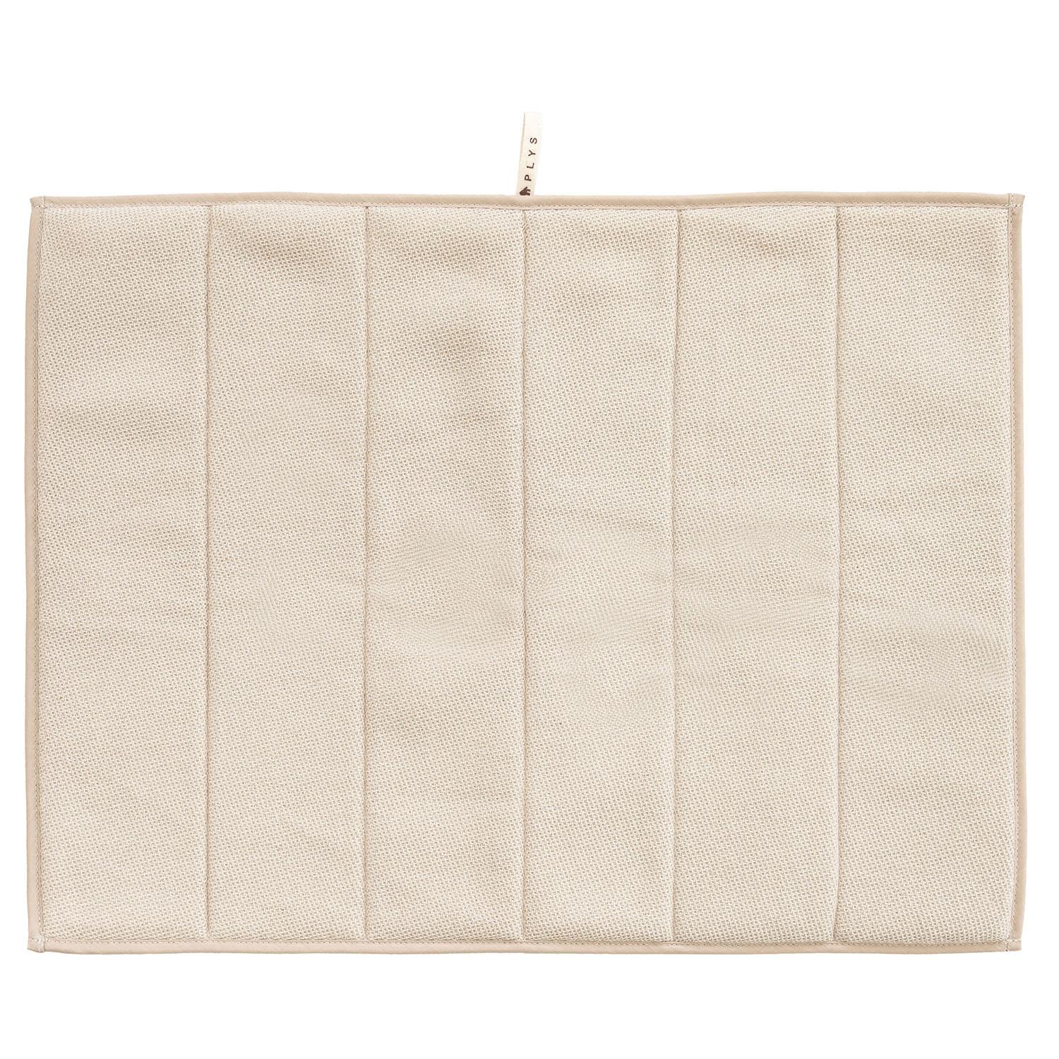 OKA Prisbase Drainable Absorbent Mat 2 Medium Size (approx. 30cm x 40cm) Beige (Cute, Washable, Scandinavian, Mini, Plum Charcoal)