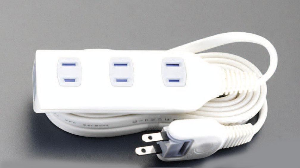 ESCO AC125V/15A x 5m Tap (4 Outlets/White) EA815GL-82AA