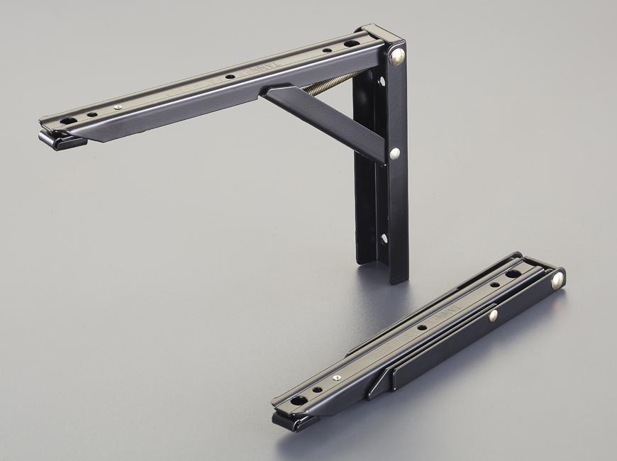 ESCO 292x135x31mm Folding Shelf Bracket/One-Touch Type (Black/2 pcs) EA951EG-23