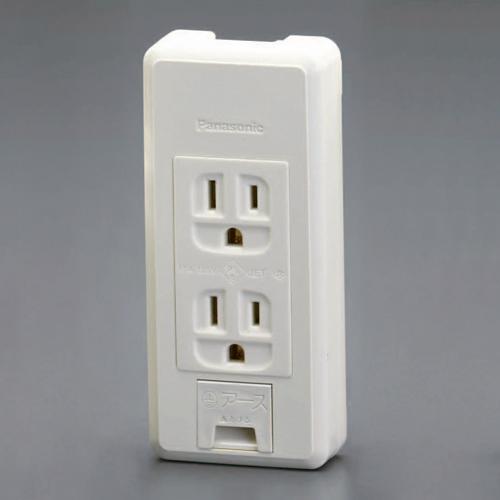 125V/15A Square Outlet (2-Prong/Grounded)  55(W)×23(D)×123(H)mm
