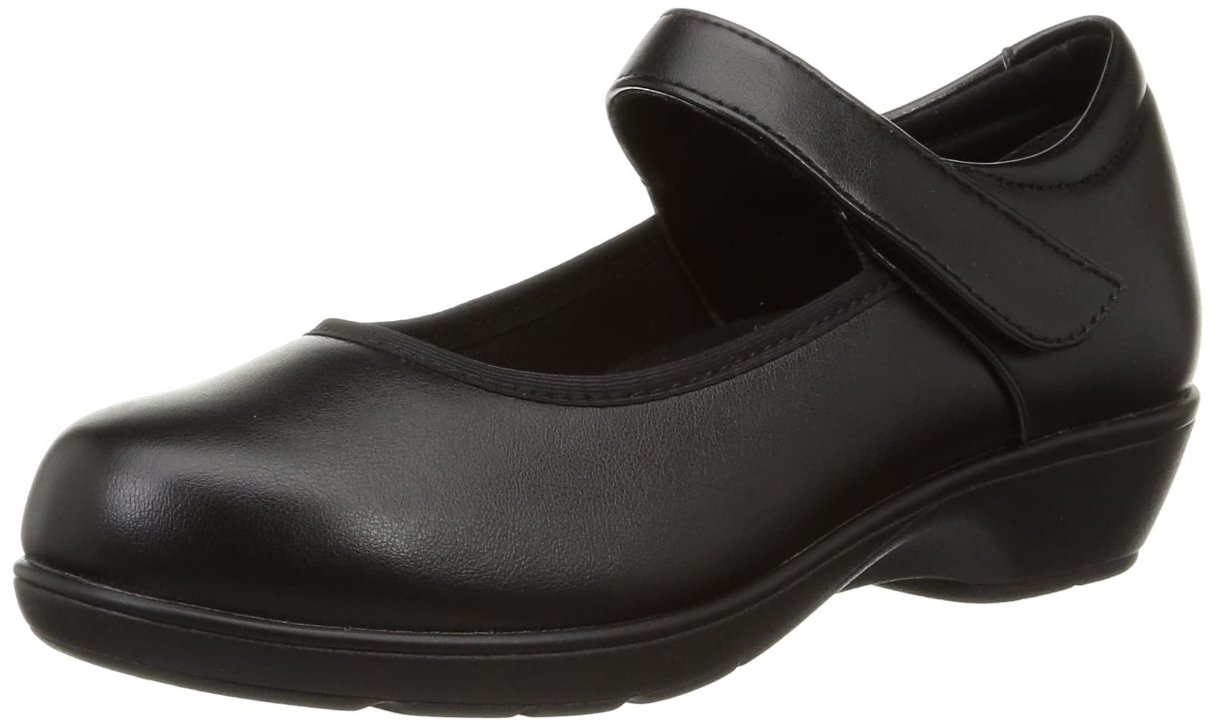 [Lady Worker] Pumps ASICS Trading 3E Equivalent Wedge Sole 3.4cm Heel LO-15580 Women's BLACK (2022 Model) 23.0 cm 3E