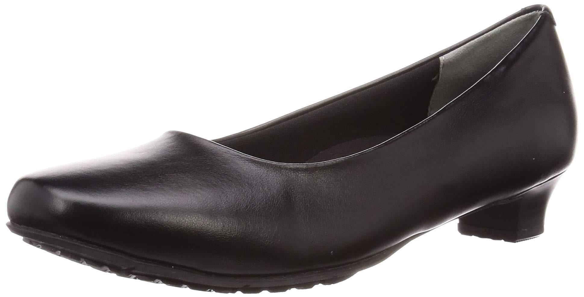 [Lady Worker] Pumps ASICS Trading 4E Equivalent Square Toe 3cm Heel LO-17130 Black 24.0cm Women's 24.0 cm 4E