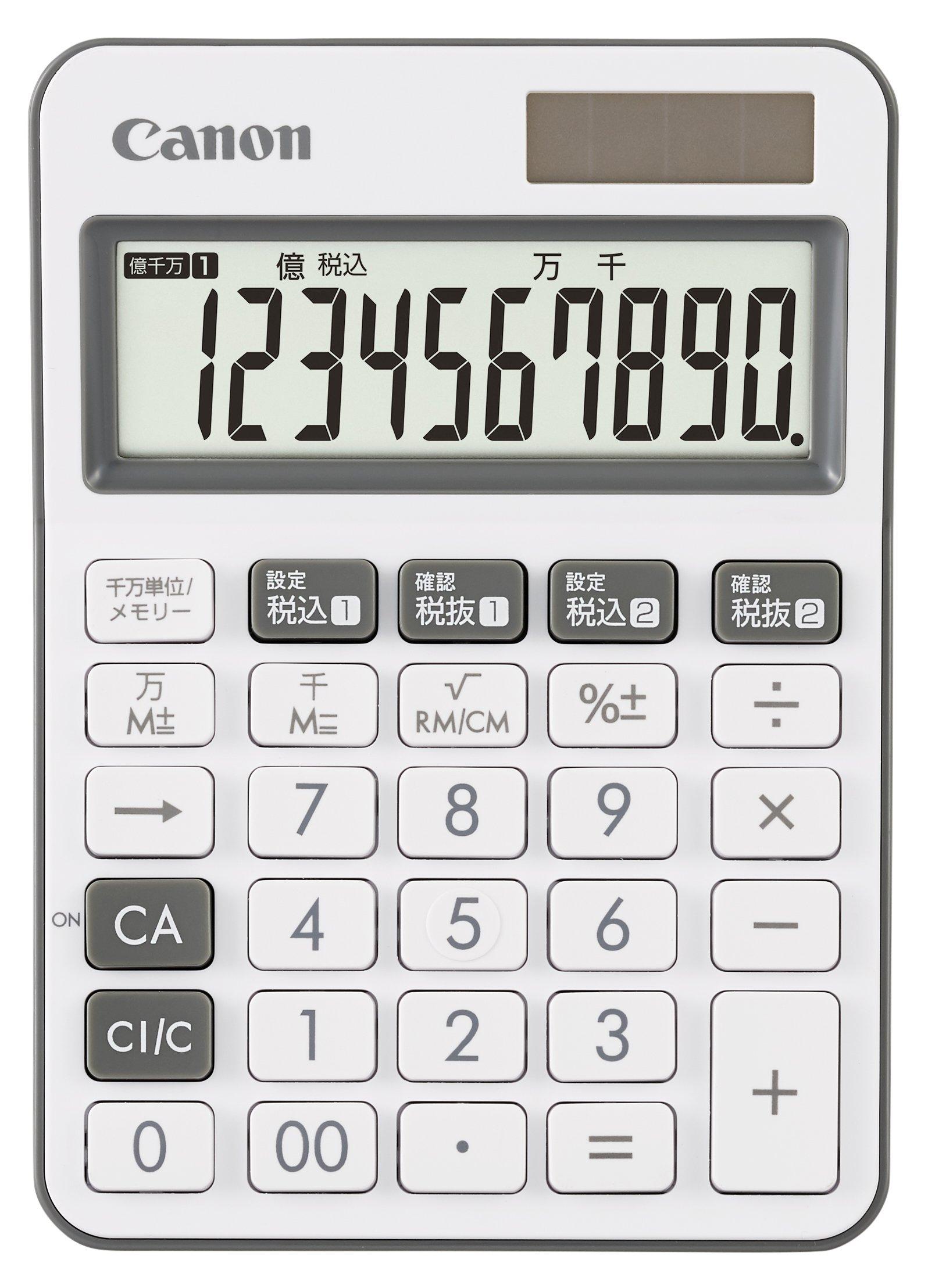 Canon Colorful Calculator LS-105WUC-CH 10-digit Mini Desktop Size Tax Calculation Function Antibacterial Design