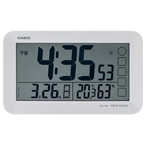 CASIO Alarm Clock Radio-Controlled Clock Table Clock White Auto-Light Digital Snooze Light DQL-170NJ-7JF