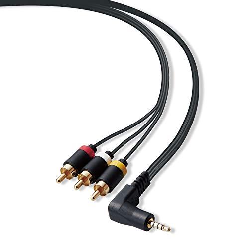 ELECOM AV Cable Stereo Mini Plug (L-Shaped 4-Pole) - RCA Pin Plug 2.0m Black DH-MLWRY20BK
