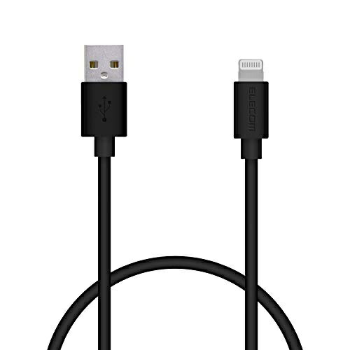 ELECOM Lightning Cable for iPhone Charging Cable Standard Apple Certified 0.5m (50cm) Black MPA-UAL05BK
