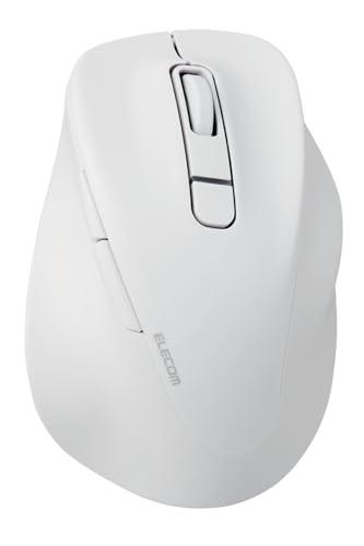 ELECOM Mouse Wireless Mouse EX-G Bluetooth Silent L Size 5-Button Multi-Pairing “AskDoctors Evaluation Service” Certified Antibacterial White M-XGL30BBSKWH