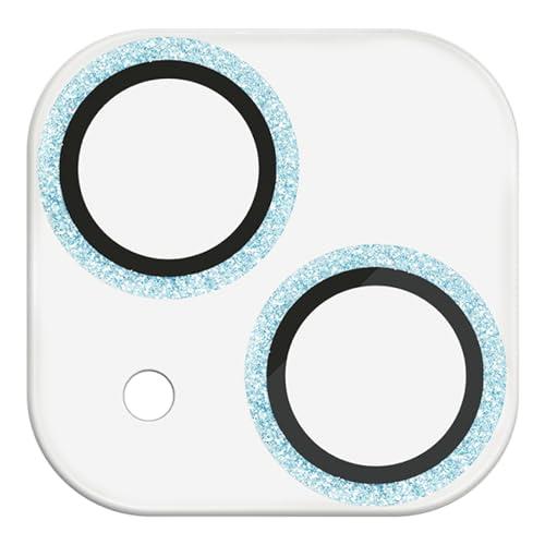 ELECOM iPhone 15 / 15 Plus Camera Lens Protector Film Hardness 10H Glitter Design Blue PM-A23AFLLP1BUG