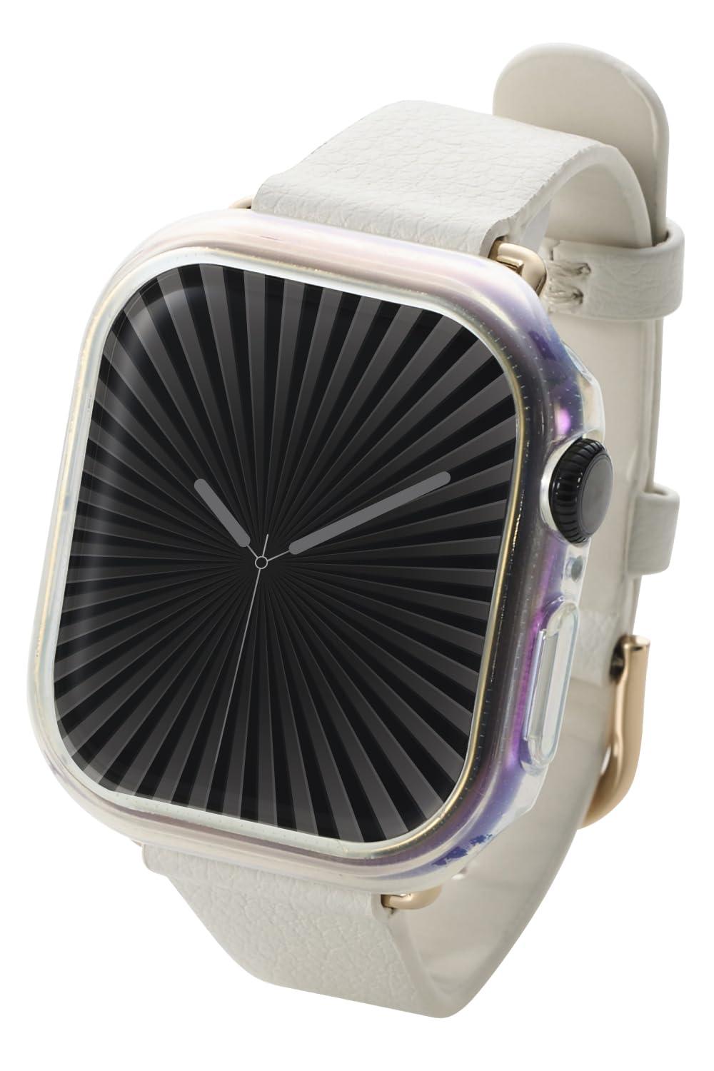 ELECOM Apple Watch Case [42mm] Series 10 Hard Bumper &me Aurora Clear AW-24BBPUACR