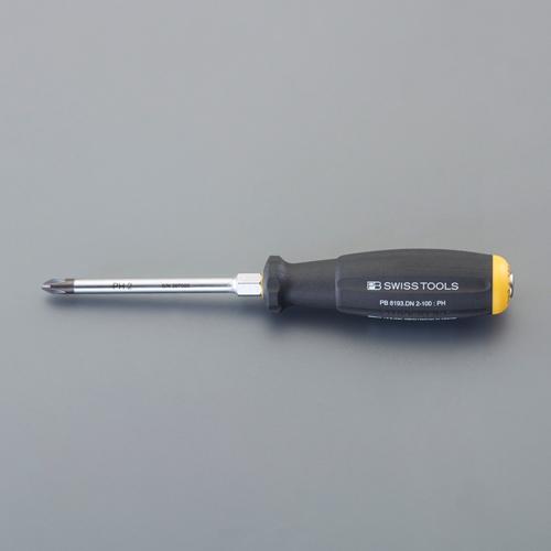 #2x100mm[+] Screwdriver (Through-Handle, Hex at Handle End)