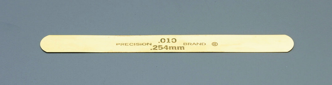 0.381 x 127 mm thickness gauge (brass / 10 pieces)