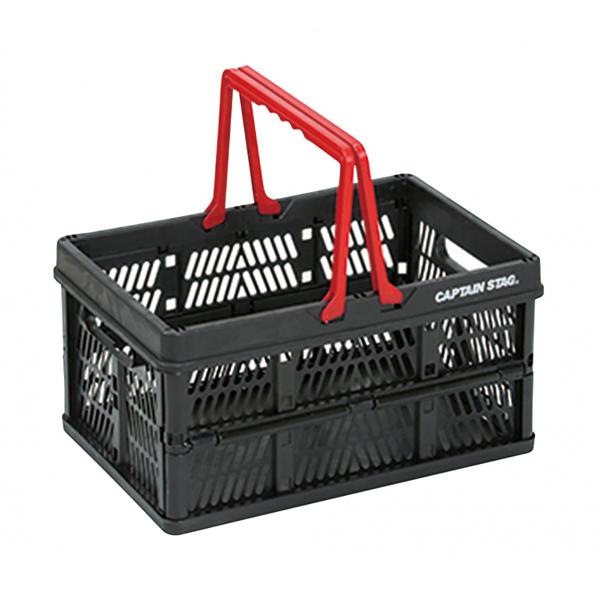 CAPTAIN STAG Folding Container Handy Container L Size Polypropylene (PP) Black UL-1013