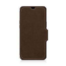 ITSKINS Hybrid Folio Leather for iPhone 13 Pro [Brown with real leather] AP2X-HYBRF-BNRL