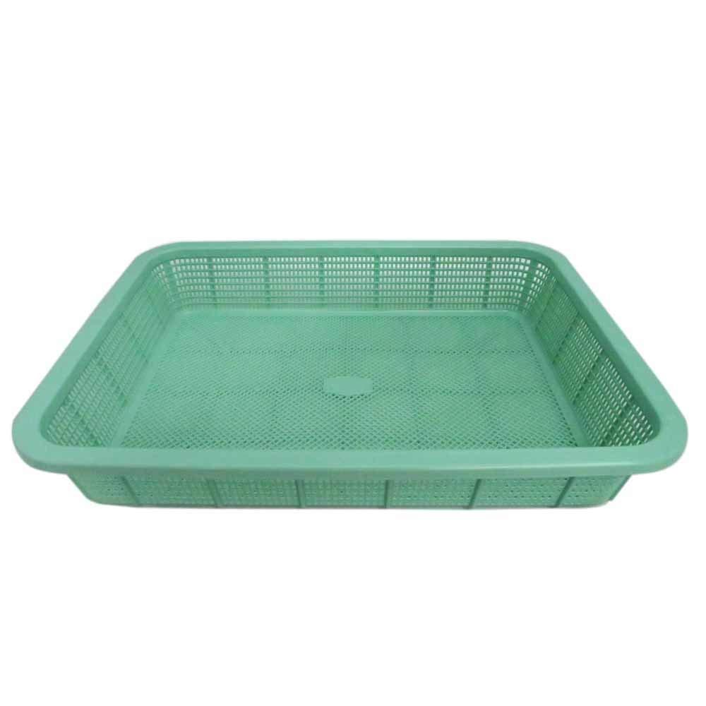 Sekisui Techno Trading Co., Ltd. Sekisui Shallow Square Basket Large Light Green K-5412 Polyethylene Japan AKG221