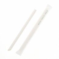 KPPL Tech Paper Straws, Angled Tip, 12mm, Single Bag, White, 300 Count, 004712618