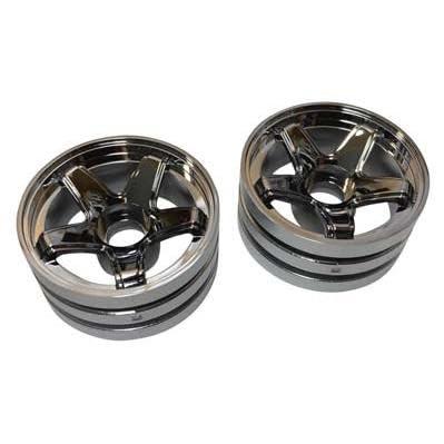 Off-Road Buggy/Grasshopper 5-Spoke Wheels (Front Use/Chrome) 2-Pack