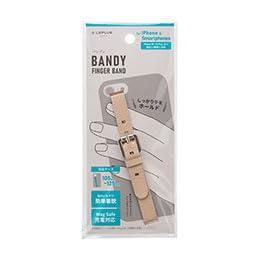 LEPLUS NEXT Smartphone Band BANDY FINGER BAND PU Leather Type Beige LN-FB02BG