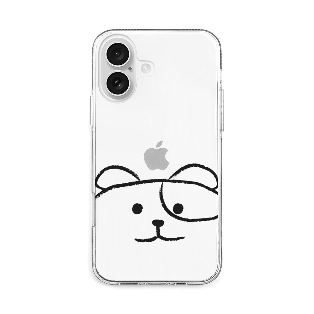 AKAN iPhone 16 Case Soft Clear Case [ Transparent, Anti-Fingerprint TPU, Fade-Resistant UV Print, Dustproof, Wireless Charging ] Cute Popular Character Apple iPhone Case AK27017i16 MYPET Dog