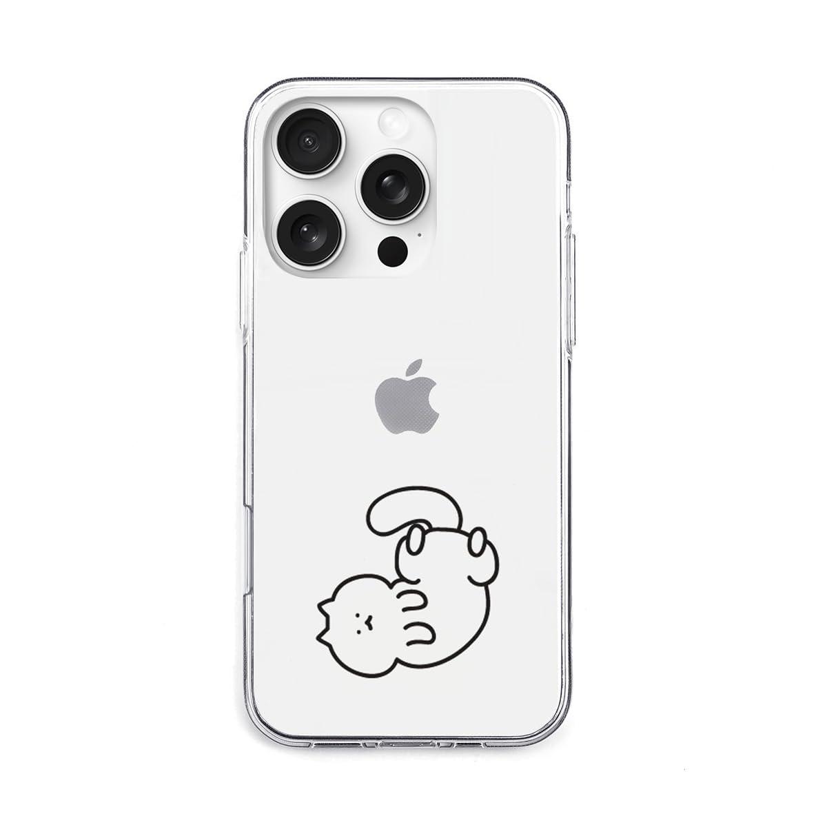 AKAN iPhone 16 Pro Case Soft Clear Case [ Transparent, Anti-Fingerprint TPU, Fade-Resistant UV Print, Dustproof, Wireless Charging ] Cute Popular Character Apple iPhone Case AK27020i16PR Kitty is Relaxing