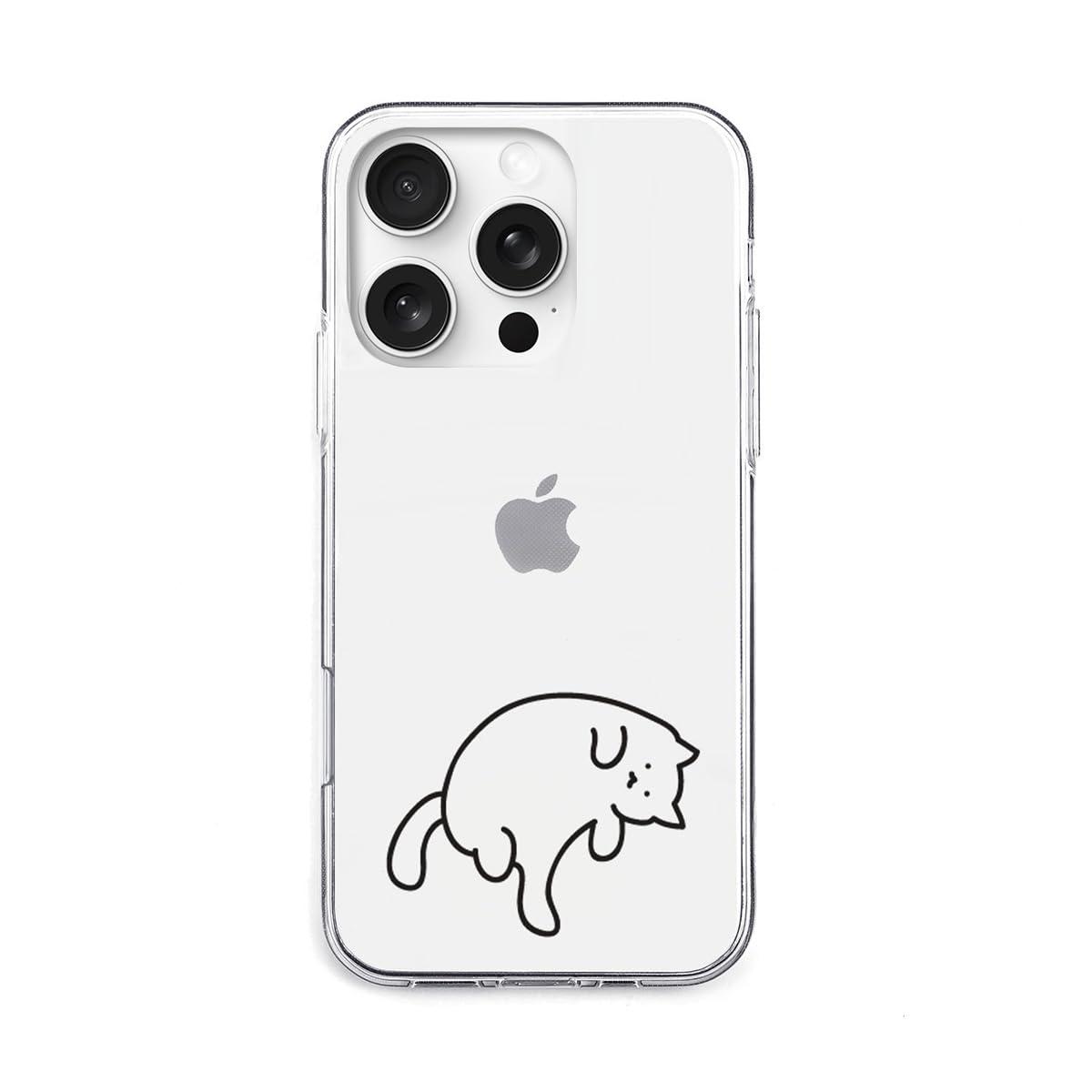 AKAN iPhone 16 Pro Case Soft Clear Case [ Transparent, Anti-Fingerprint TPU, Fade-Resistant UV Print, Dustproof, Wireless Charging ] Cute Popular Character Apple iPhone Case AK27022i16PR Kitty is grooming