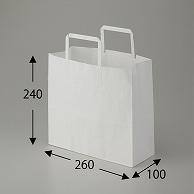 Heyko Handle Paper Bag Flat Handle H25CB 26-1 White 26x10x24cm 50 Sheets
