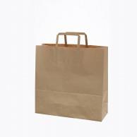 Heyko Handle Paper Bag Flat Handle H25CB 3-Year Unbleached Kraft 32x11.5x32cm 50 Sheets