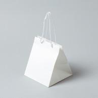 Heyko Handle Paper Bag Wide Gusset Arrangement Bag SS White 23x23x27cm 10 Sheets