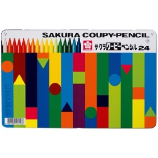 Sakura Cray-Pas Crayon Crayon Pencil 24 Colors in Tin Case FY24