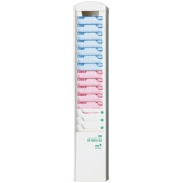 Max Time Card Rack Antibacterial 15-Person Capacity White Wall-Mounted Type ER-RW15/AB