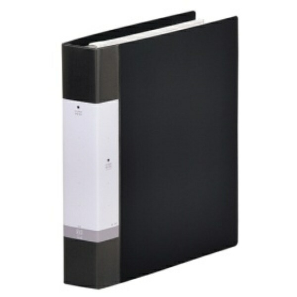 Rihitora File Clear Book Refillable A4 30-Hole 45-Pocket Black G3806-24