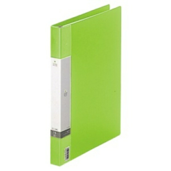 Rihitorabu File Clear Book Refillable A4 30-Hole 15-Pocket Yellow-Green G3801-6
