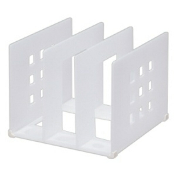 RihitoraB Partition Rack 200mm (L) Opaque White A7321-1