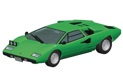 Aoshima Bunka Kyozai Sha 1/32 The Snap Kit Series Lamborghini Countach LP400 Green Pre-colored Plastic Model Kit 20-D