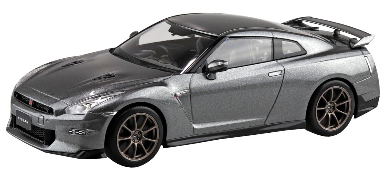 Aoshima Bunka Kyozai Sha 1/32 Rakupura Snap Kit No.03-DM Nissan R35 NISSAN GT-R 2024 Dark Metal Gray Plastic Model (Automobile)