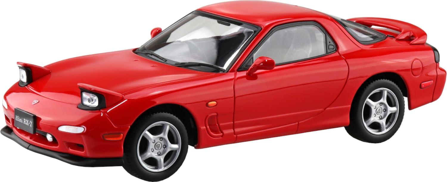Aoshima Bunka Kyozai-sha 1/32 Rakupura Snap Kit No.04-VR Amphini FD3S RX-7 Vintage Red Pre-colored Plastic Model Kit
