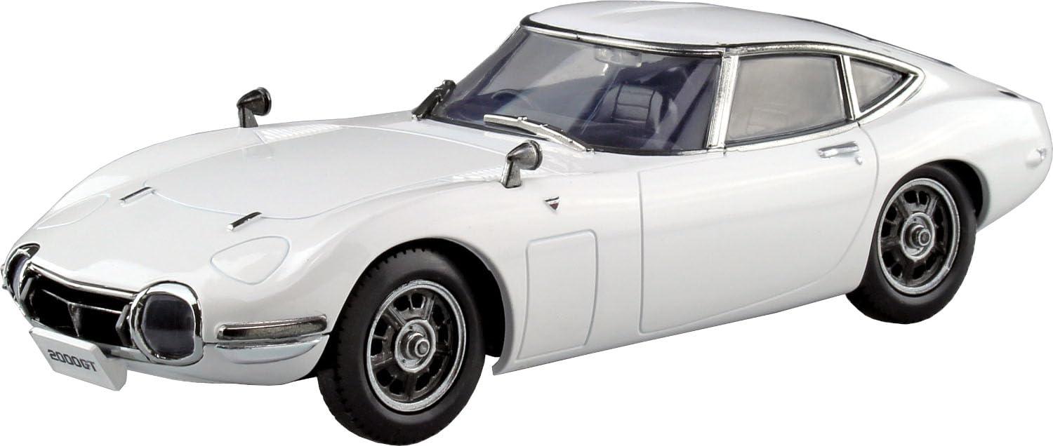 Aoshima Bunka Kyozai Sha 1/32 Rakupura Snap Kit No.06-PW Toyota 2000GT Pegasus White Pre-colored Plastic Model Kit (Automobile)