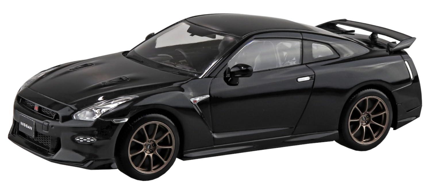 Aoshima Cultural Textbook Co., Ltd. 1/32 Rakupura Snap Kit No.03-MB Nissan R35 NISSAN GT-R 2024 Meteor Flake Black Pearl Plastic Model Kit (Automobile)