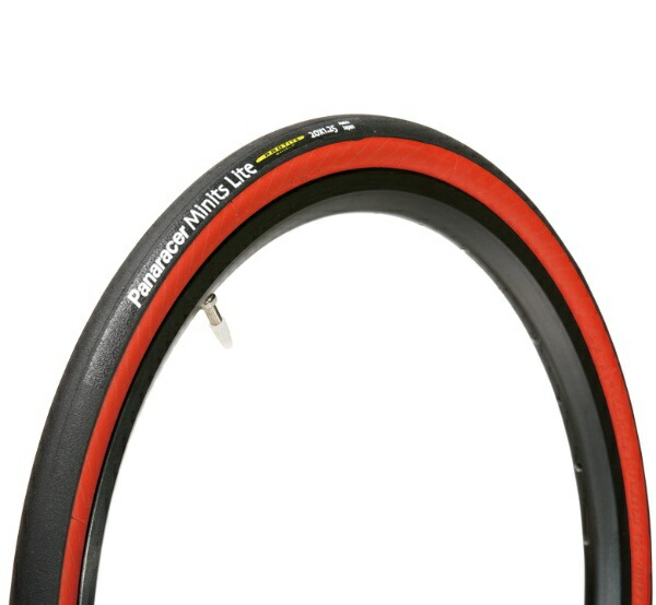 Panaracer Clincher Tire [20×1.25] Minits Light F20125RAX-MNL4 Black/Red Sidewall (Small Wheel Bikes / Folding Bikes / City Riding / Commuting)
