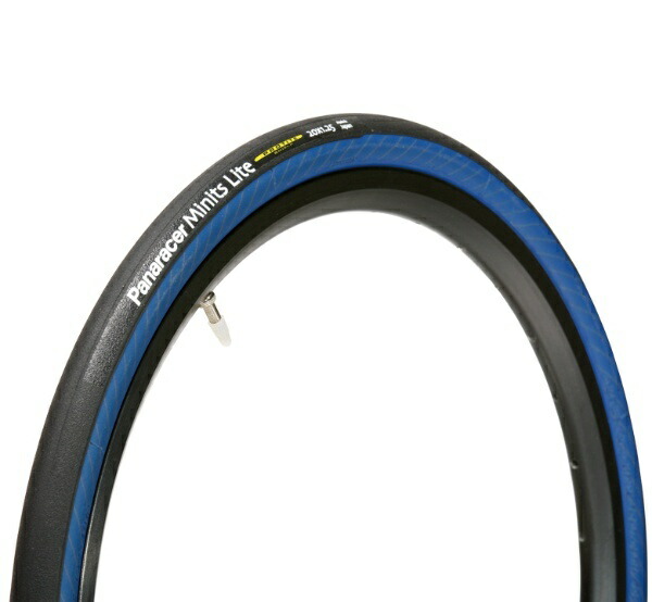 Panaracer Clincher Tire [20×7/8] Minits Light F2087LAX-MNL4 Black/Blue Skin (Small Wheel Bikes, Folding Bikes/City Riding, Commuting)