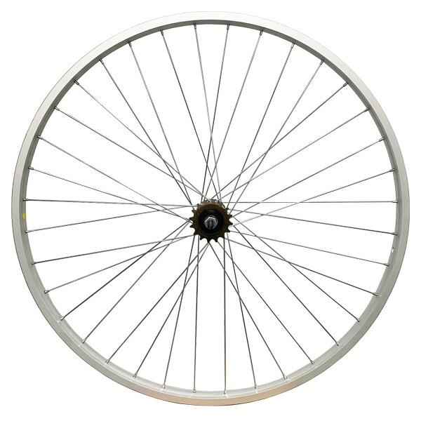 Aluminum Rim Rear Wheel Drum Brake Specification 16T Gear Axle Length: 180mm / End Width 119mm (Includes 4mm for drum) Silver 26x1 3/8 #13 277/277mm 36 spokes