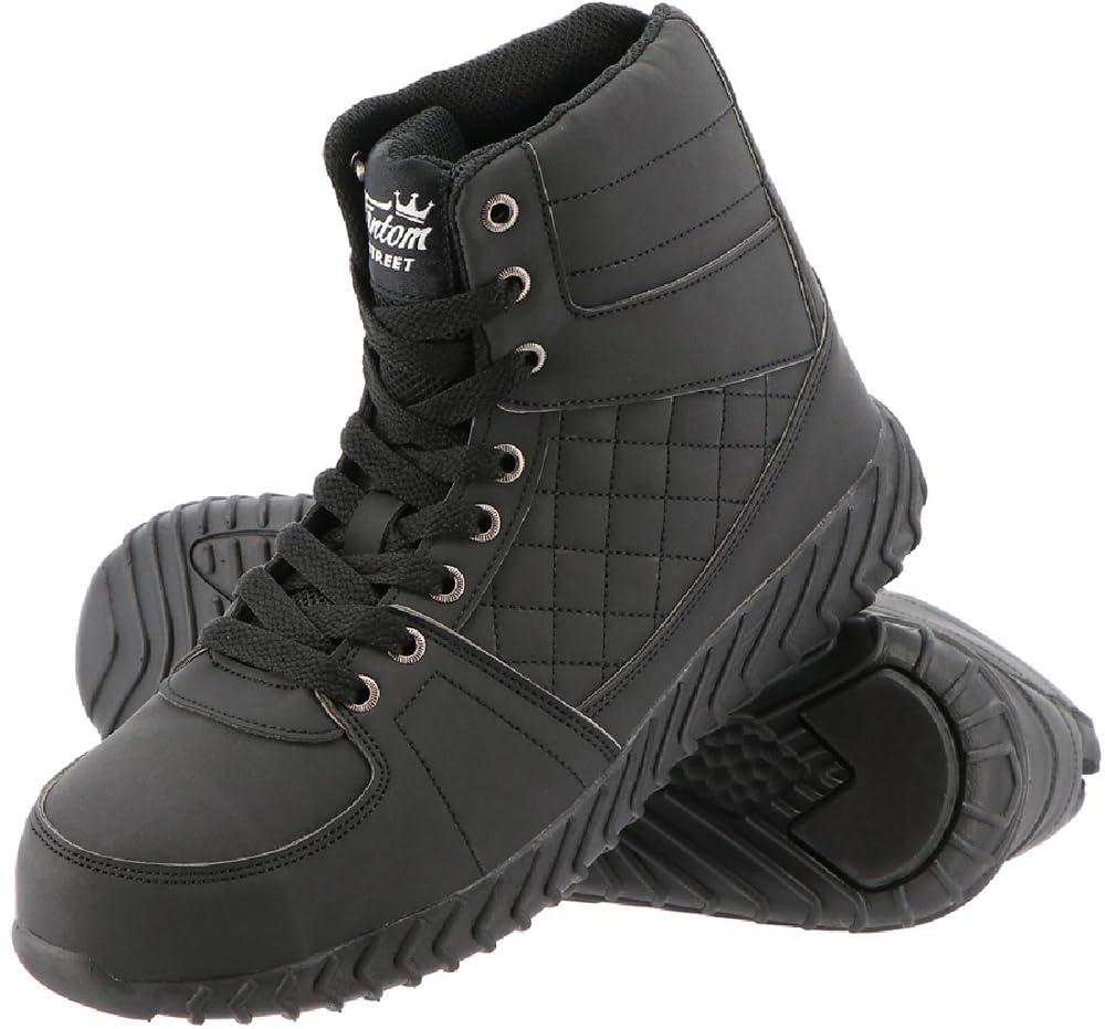[Koushin Gum] Safety Shoes Work Boots High-Cut Boots Resin Toe Cap Lightweight Breathable Shock Absorption Phantom Street FST-2040 HC E0734MX Men's Black 27.0 cm 3E