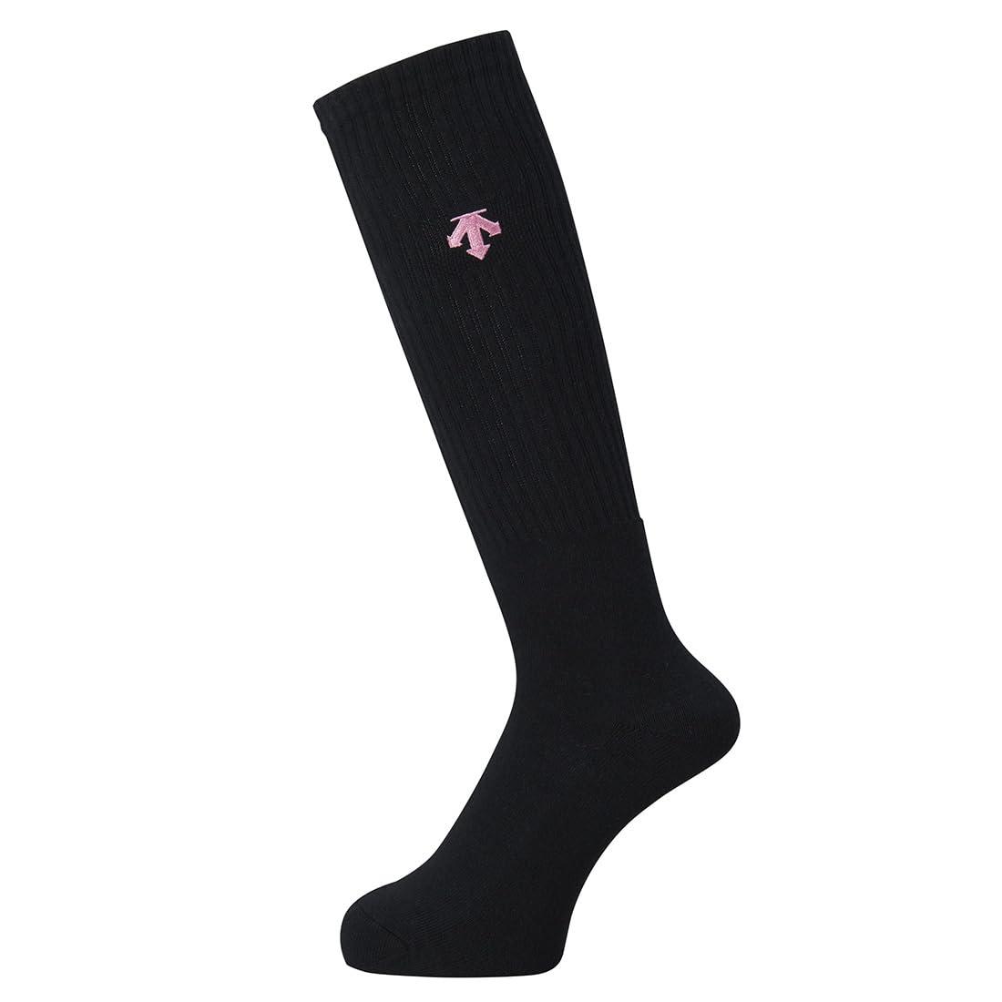 [Descente] Volleyball Socks One-Point Men's Women's Classic Unisex BPK(DVB-8124B) 23-25